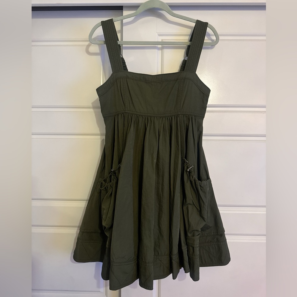 Anthropologie Pilcro Olive Green Babydoll Dress